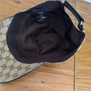 Gucci Tan and Brown Monogram Hat